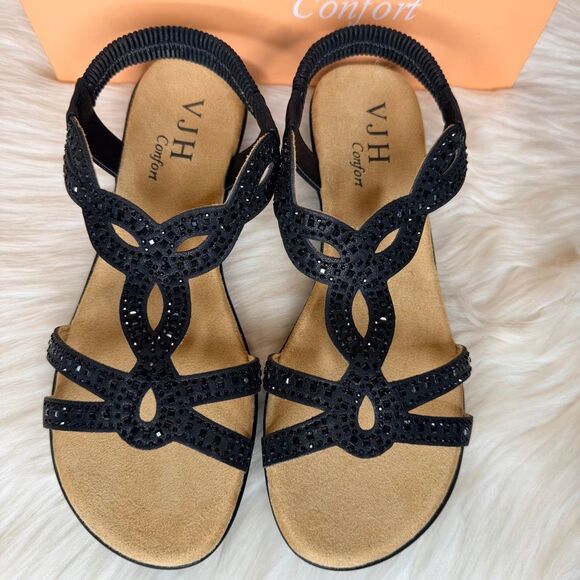 VJH Confort Rhinestone Sandals Size 7.5 - Picture 4 of 15